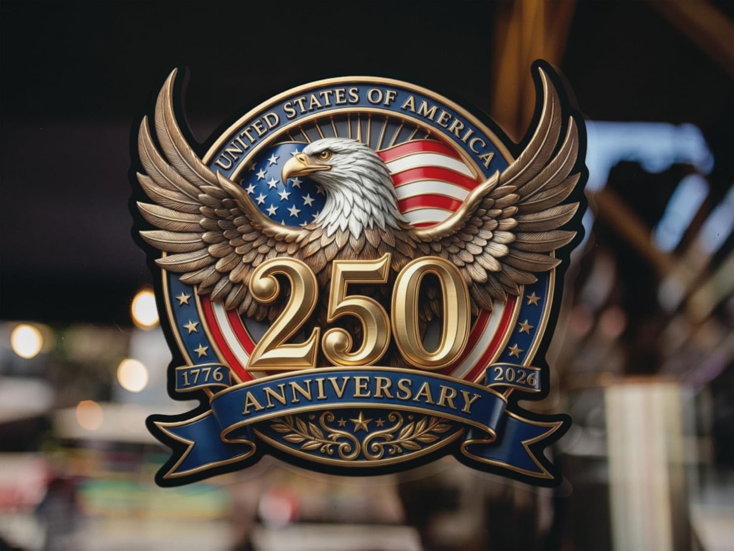 America 250th Anniversary Decal 2-Pack — Patriot Eagle & Statue of Liberty | Made in USA | 1776-2026