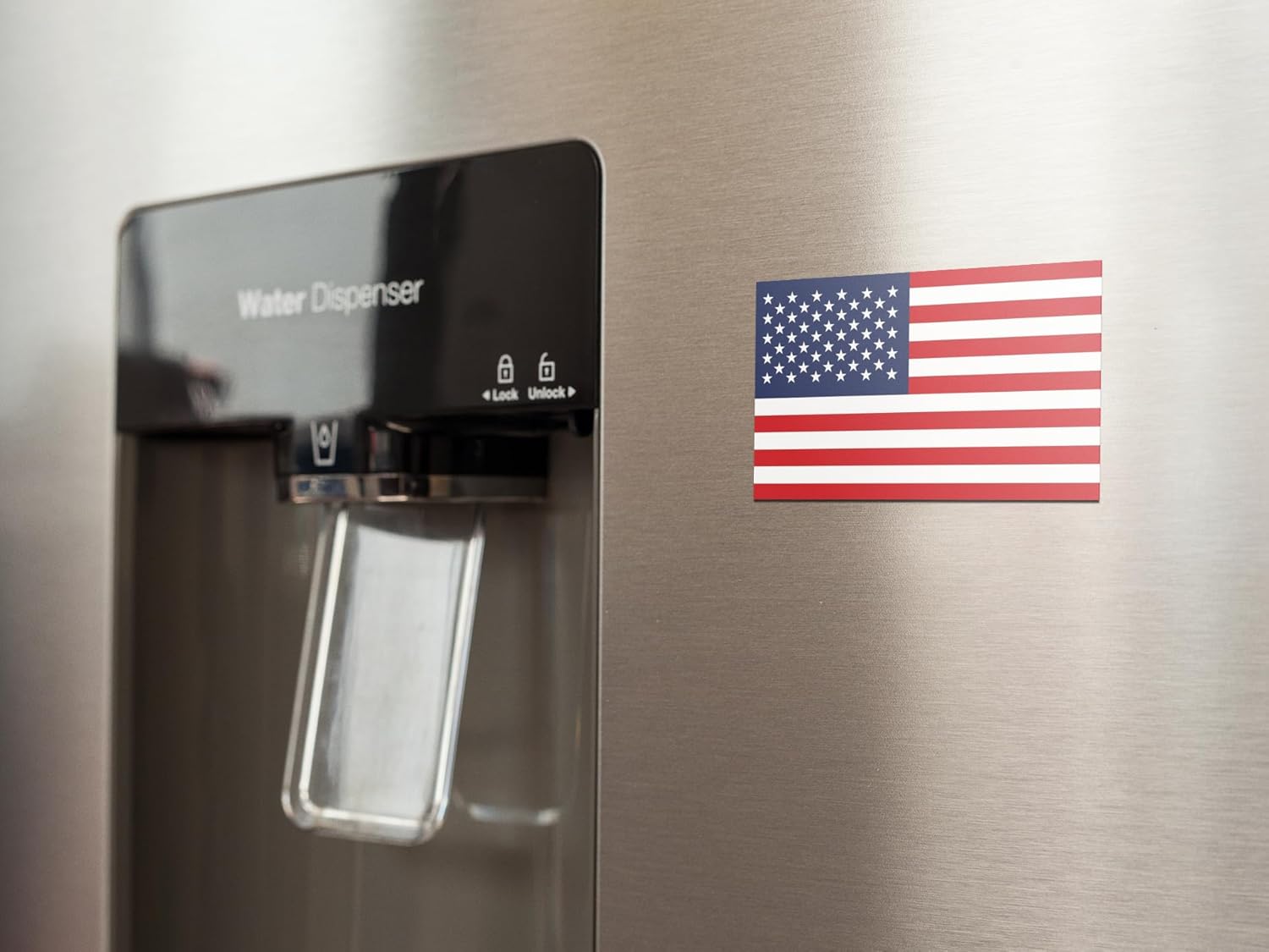 American Flag Magnet - 5x3 Inch Patriotic US Flag Refrigerator Magnet