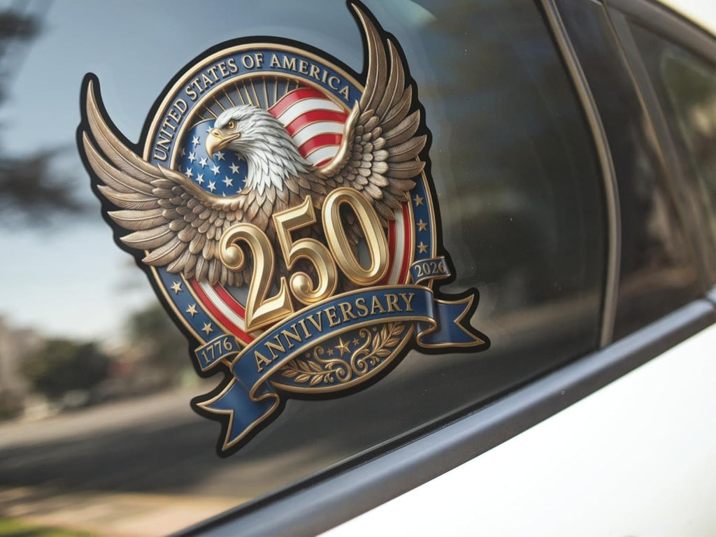 America 250th Anniversary Decal 2-Pack — Patriot Eagle & Statue of Liberty | Made in USA | 1776-2026